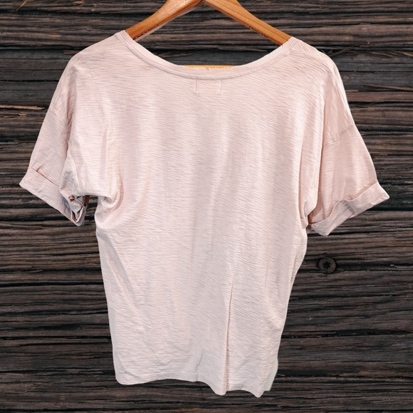 Nation LTD Cream and Pink Relaxed Fit Short Sleeve Tee - Picture 2 of 4